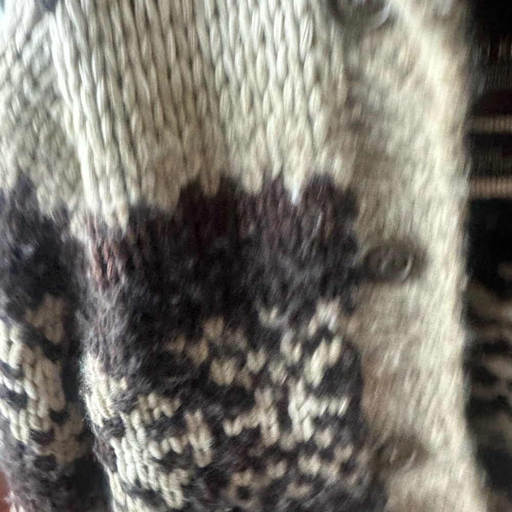 Vintage Abercrombie and fitch Ezra fitch hand knit lambswool button up sweater - Picture 6 of 10